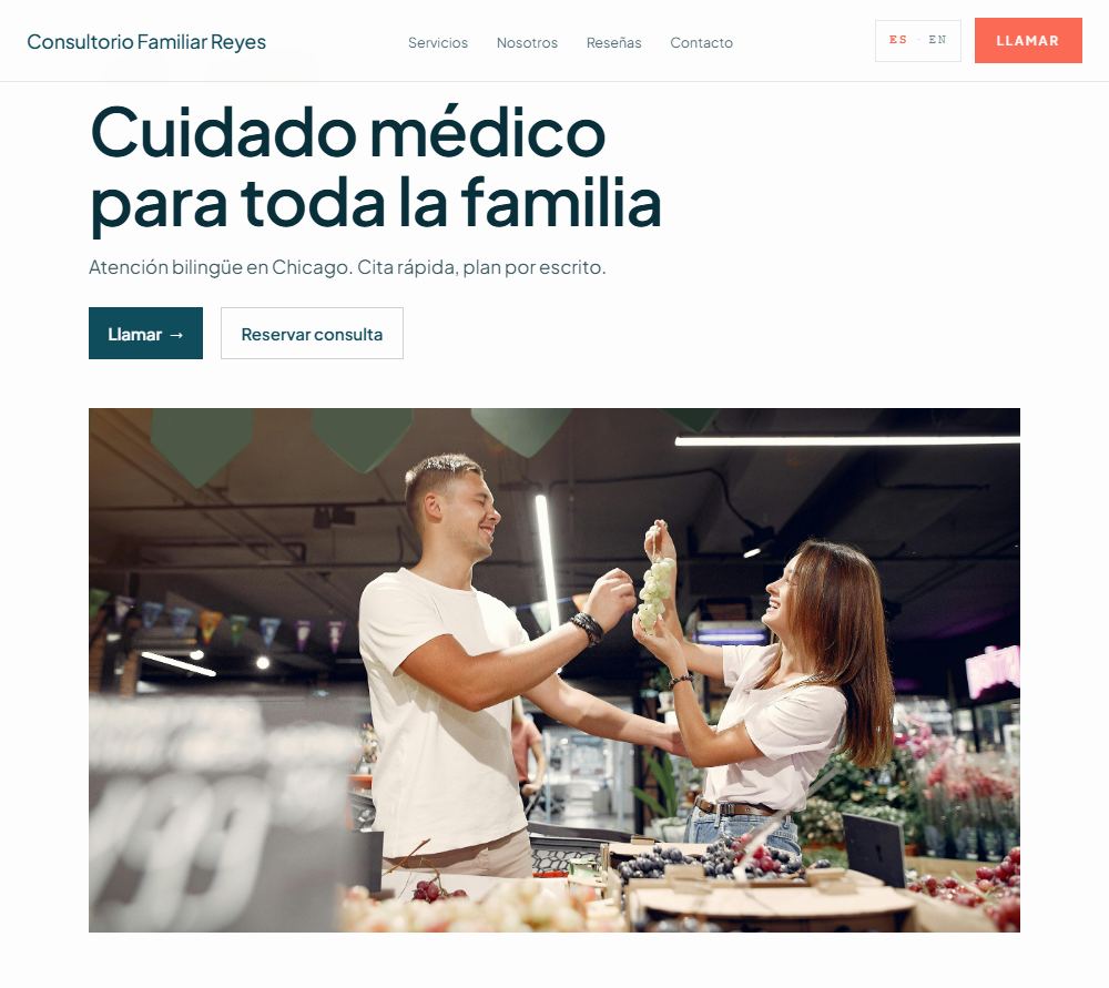 Consultorio Moderno — Ficha apilada
