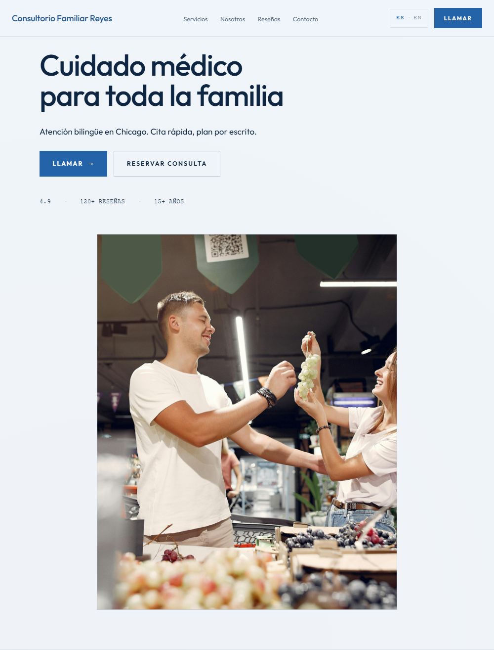 Azul Confianza — Editorial clásico