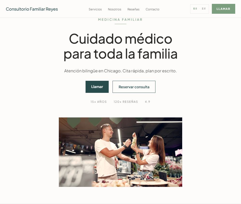 Cuidado Cálido — Centrado